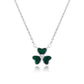 925 Sterling Silver Malachite Clover Pendant
