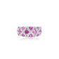 Pink Sapphire Diamond Pavé Band Ring