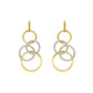 Gold Circle Drop Earrings