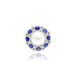 Vintage Pearl Sapphire Cocktail Ring in Sterling Silver