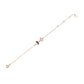 Sterling Silver Rose Gold Fan Motif Chain Bracelet