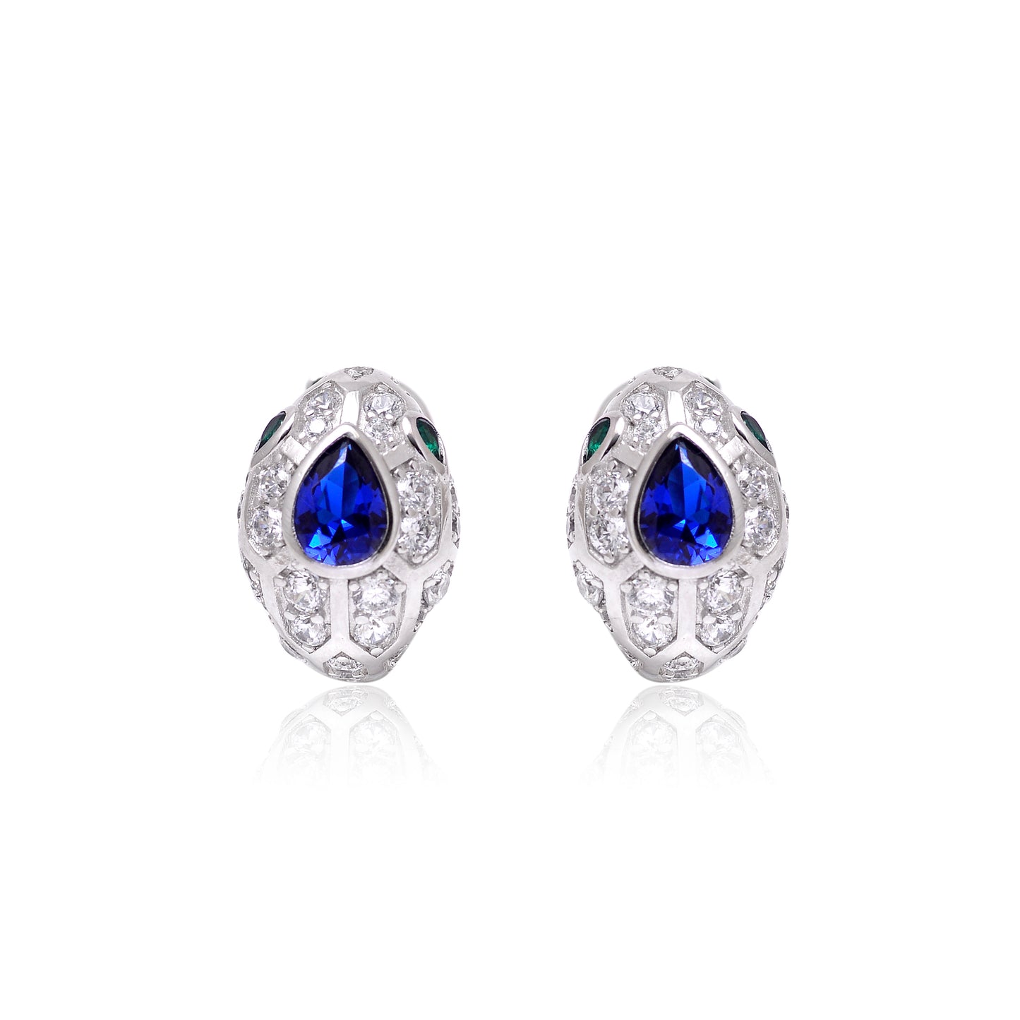 Serpentine Spark Sterling Silver Earrings