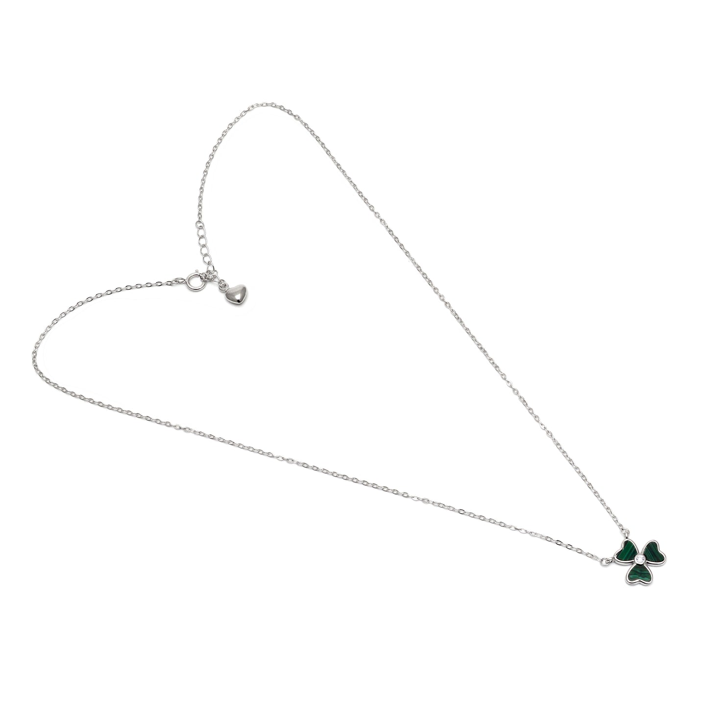 Green Ginkgo Leaf Pendant Necklace 925 Sterling Silver