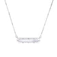 Silver Mother of Pearl Bar Necklace